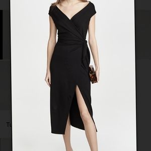Reformation Sage Dress Wrap Black Medium NWT